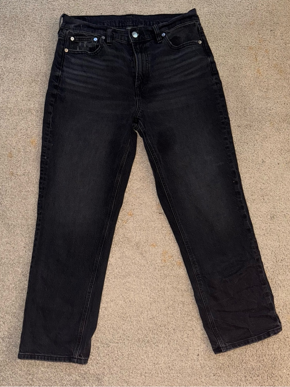 American Eagle Jeans Size 10 Women’s Black Straight Leg Stretch